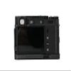 BMAOLLONGB X100V Case, Handmade Genuine Real Leather Metal Bottom Half Camera Case Bag Cover for Fujifilm X100V With Hand Strap (Black) view 2