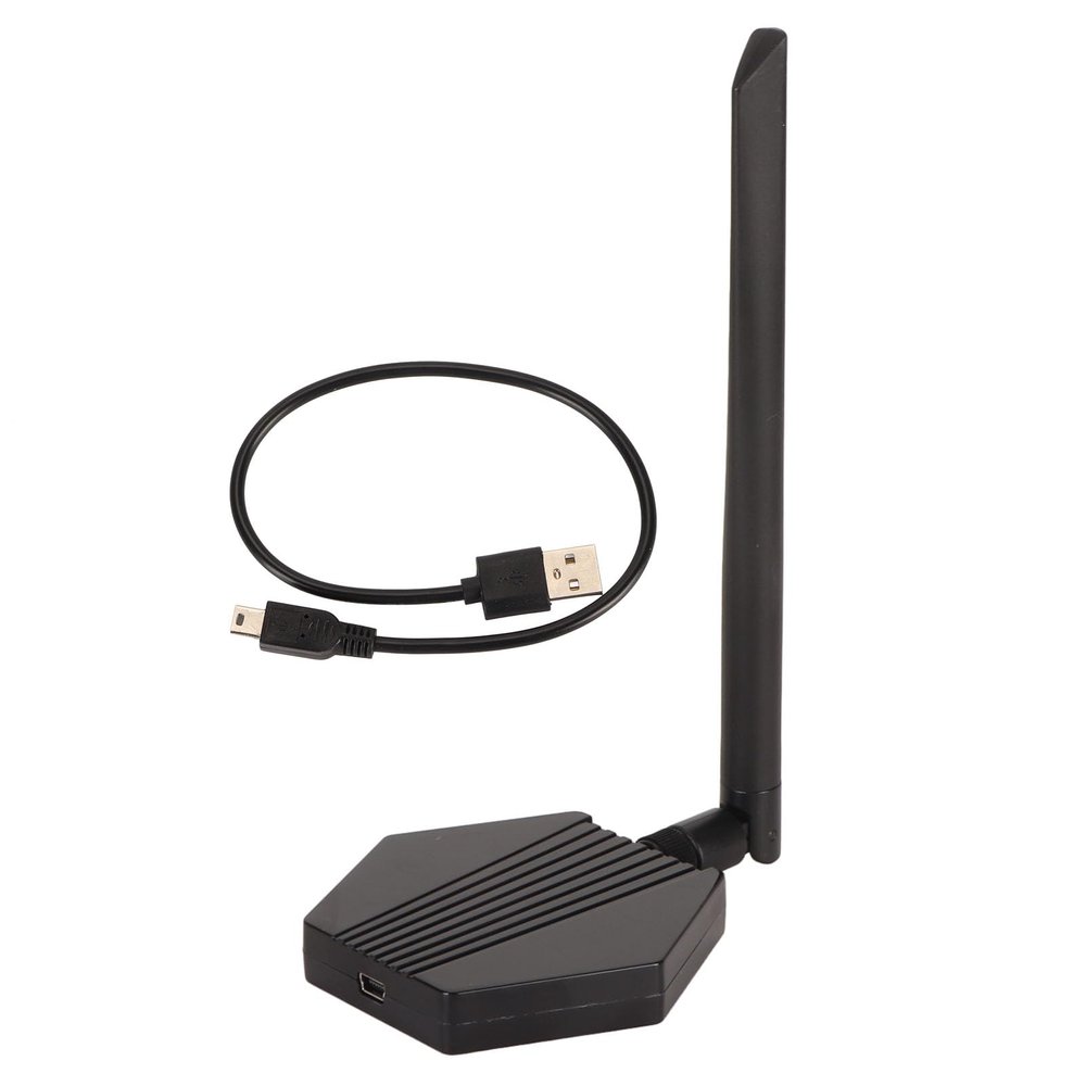 Miskall WiFi Network Adapter, USB External Antenna 300Mbp Plug and Play Computer Antenna Dual Band 2.4G 5G WiFi Network Adapter for Desktop Computers Laptop