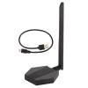 Miskall WiFi Network Adapter, USB External Antenna 300Mbp Plug and Play Computer Antenna Dual Band 2.4G 5G WiFi Network Adapter for Desktop Computers Laptop view 1