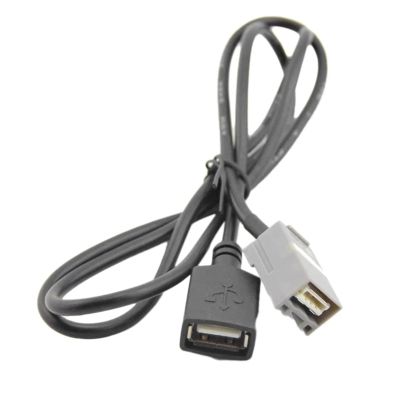 BERS [Replacement] Car 90Cm USB Female Port Cable AUX Adaptor Fit for 2008+ for Onwards for Honda for Civic for CRV for Accord