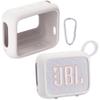 for JBL Go 4 Waterproof Bluetooth Speaker Silicone Cover Case with Carabiner - Portable Protective Skin for Travel (Grey) - co2CREA view 1