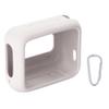 for JBL Go 4 Waterproof Bluetooth Speaker Silicone Cover Case with Carabiner - Portable Protective Skin for Travel (Grey) - co2CREA view 3