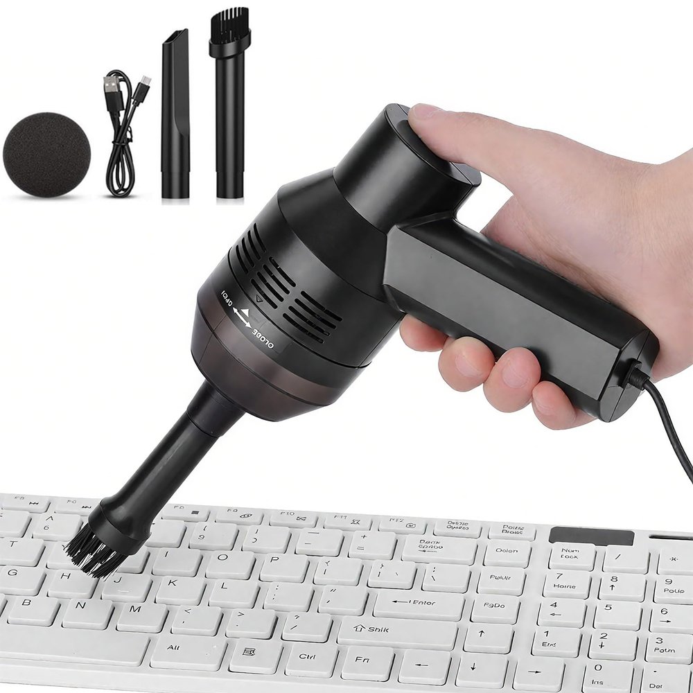 Portable Mini Handheld USB Keyboard Vacuum Cleaner Keyboard Cleaner Kit for Laptop Desktop PC, Cordless Mini Computer Vacuum, Cleaning Dust, Hairs, Crumbs, Scraps, Ash for Laptop, Computer (#01)