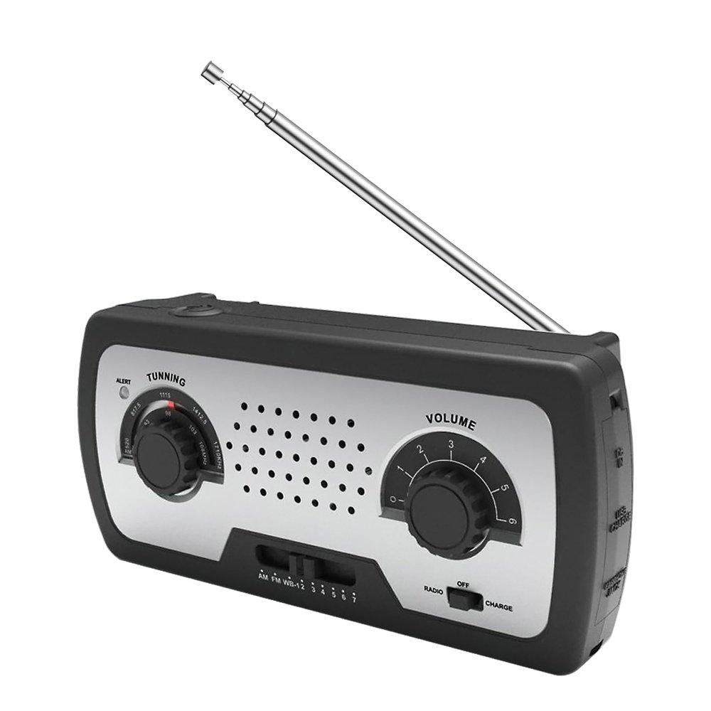 Weather Radio Urageuxy Emergency Weather Alert Radio with AM/FM/WB, Flashlight, USB Interface, Headphone Jack, Easy to Carry for Indoor/Outdoor Emergencies