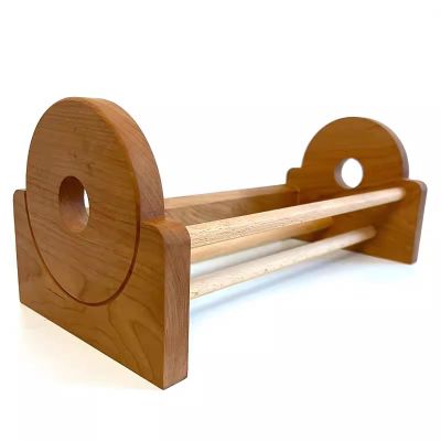 LZMZMQ CD Disk Record Storage Holder Rack, Small Desktop DVD Display Stand, Large Capacity Albums Holder Shelf, Holds Up to 33 Records, Heavy Duty Solid Wood (Color : Style B, Size : 40x18.5x16.5cm)