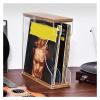 LZMZMQ Acrylic Vinyl Record Holder Countertop Rack, 2 Tier Wooden Table Record Display Box for Albums/Books/Magazines, for Living Room Bedroom Bars, Hold About 30 Records view 1