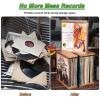 LZMZMQ Acrylic Vinyl Record Holder Countertop Rack, 2 Tier Wooden Table Record Display Box for Albums/Books/Magazines, for Living Room Bedroom Bars, Hold About 30 Records view 3