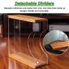 LZMZMQ Acrylic Vinyl Record Holder Countertop Rack, 2 Tier Wooden Table Record Display Box for Albums/Books/Magazines, for Living Room Bedroom Bars, Hold About 30 Records view 4