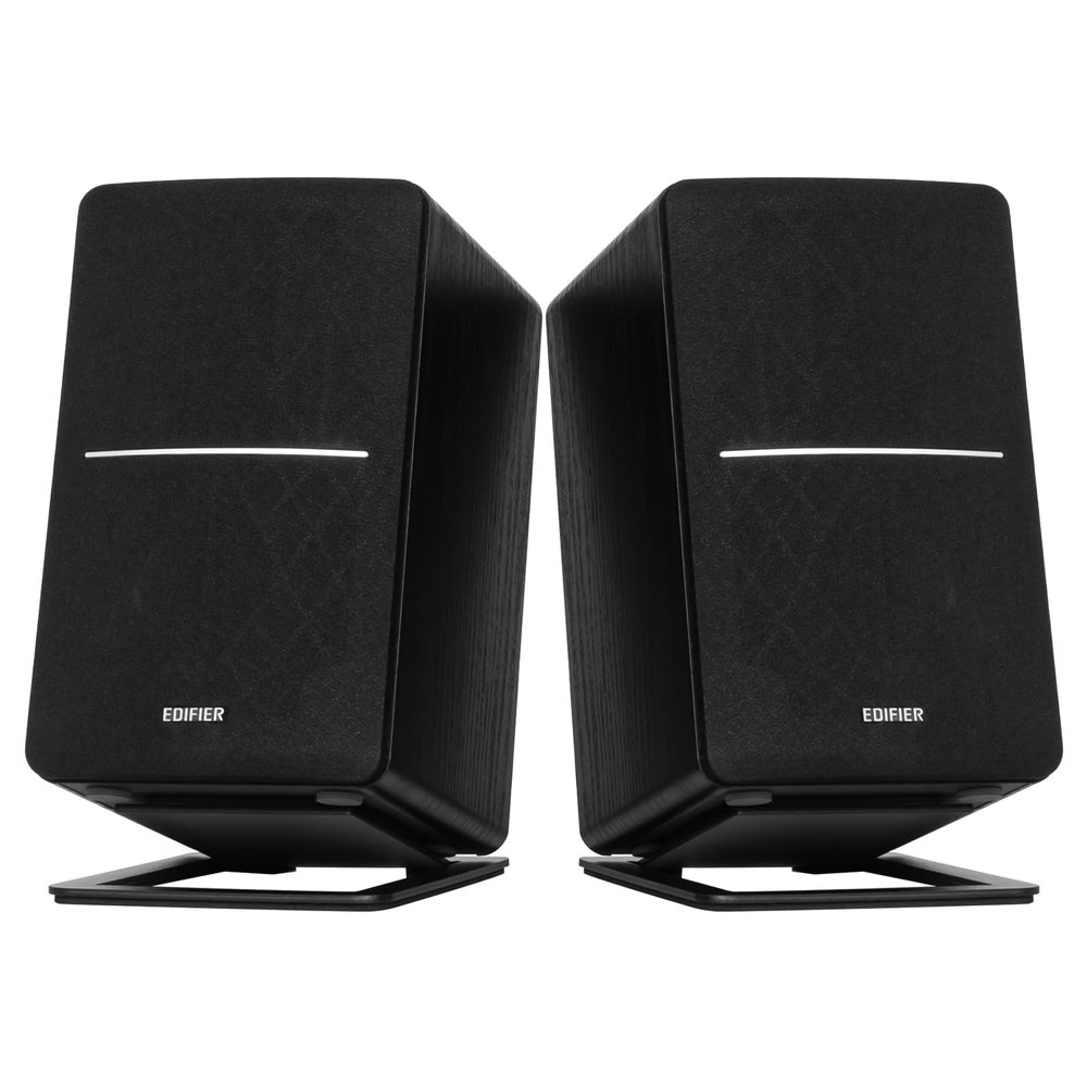 Edifier R1280DBs Active Bluetooth Bookshelf Speakers with 7" Stands Combo Pack - Optical Input - 2.0 Wireless Studio Monitor Speaker - 42W RMS with Subwoofer Line Out - Black