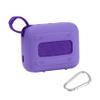 for JBL Go 4 Waterproof Bluetooth Speaker Silicone Cover Case, Portable Silicone Travel Case with Carabiner, Protective Skin Case (Purple Case) - co2CREA view 2