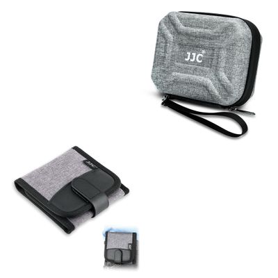 JJC Durable Lens Filter Pouch Case for 10 Circular Filter Up to 95mm & 3 Slot Portable Filter Pouch with Belt Loop Design for ND UV CPL Filter