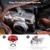 REYGEAK for Fujifilm Camera Shutter Button,4 Pcs Copper Soft Shutter Release Button,Camera Shutter Button Fits for Fuji Fujifilm X100 X100VI X-T5 X-T4 X-T3 Accessories(Red/Brass/Orange/Black) view 4