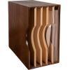 LZMZMQ Tabletop Vinyl Record Holder Box, 40-50 LP Record Albums Books Magazines Files Display Rack Wooden, for Living Room/Bedroom/Study, Detachable Divider view 1