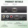 Adapter Converter Fits for HDMI to RCA & AV 3RCA CVBS Composite Video Audio, Support PAL/NTSC, Compatible with PC, Laptop, Xbox, TV, Camera, Monitor view 2