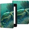 Case for 6" All-New Kindle (11th Generation 2022 Release Only), Slim PU Leather Folio Kindle Cover, with Auto Sleep and Wake & Adjustable Stand for Kindle 11th Gen 2022 Case 6", Green Turtle view 1