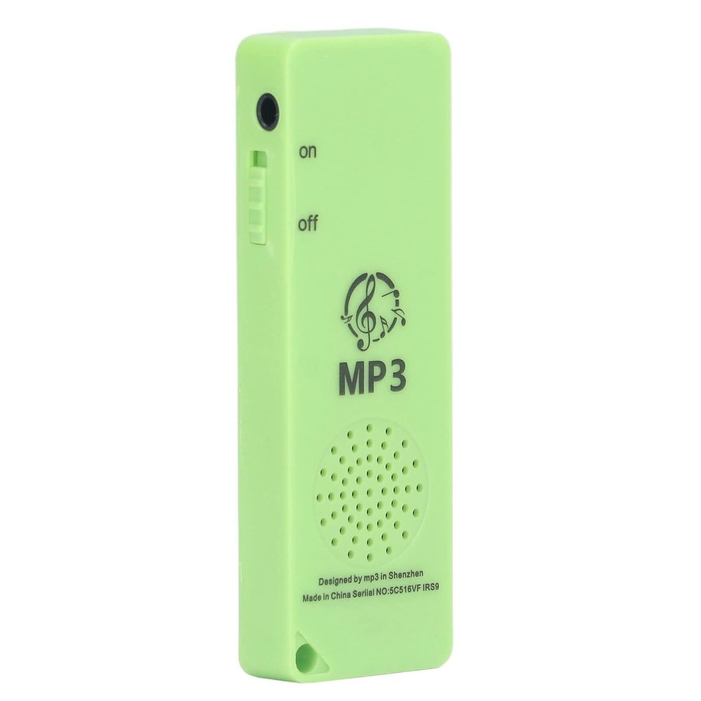 LOCADENCE MP3 Player, Lossless Sound Quality Multifunctional Portable Player, Support 64GB Memory Card Mini MP3 for Students (Green)