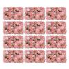 12pcs 3D Artificial Flower Wall Backdrop Panel 60 x 40 cm Fake Pink Rose Realistic Flower Wall Panel Romantic Faux Flower Wall Decor Artificial Floral Wall Panel for Wedding Banquet Party Decor view 2