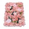 12pcs 3D Artificial Flower Wall Backdrop Panel 60 x 40 cm Fake Pink Rose Realistic Flower Wall Panel Romantic Faux Flower Wall Decor Artificial Floral Wall Panel for Wedding Banquet Party Decor view 3