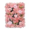12pcs 3D Artificial Flower Wall Backdrop Panel 60 x 40 cm Fake Pink Rose Realistic Flower Wall Panel Romantic Faux Flower Wall Decor Artificial Floral Wall Panel for Wedding Banquet Party Decor view 4