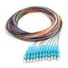 COMZON 12 Strand Fiber Pigtail, Multimode OM4, LC/PC Connectors, 9.8 Feet (3 Meter), Aqua Boot, Color-Coded, Low Insertion Loss view 1