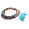 COMZON 12 Strand Fiber Pigtail, Multimode OM4, LC/PC Connectors, 9.8 Feet (3 Meter), Aqua Boot, Color-Coded, Low Insertion Loss view 2