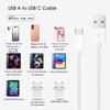 10FT iPhone 15/16/16E Woven USB C Cable for iPhone 17 Air,15/16 Pro Max, Plus,iPad 10th Gen,iPad Pro 12.9/11,iPad Air 5/4th,Mini 6th, AirPods Pro 2nd/3rd gen USB A to USB C Long CarPlay Charger Cord view 4