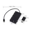 4 Port Micro USB Hub, 4 Port USB 2.0 Data Hub, USB 2.0 OTG Extension Adapter, 4 Port OTG Cable Adapter view 4