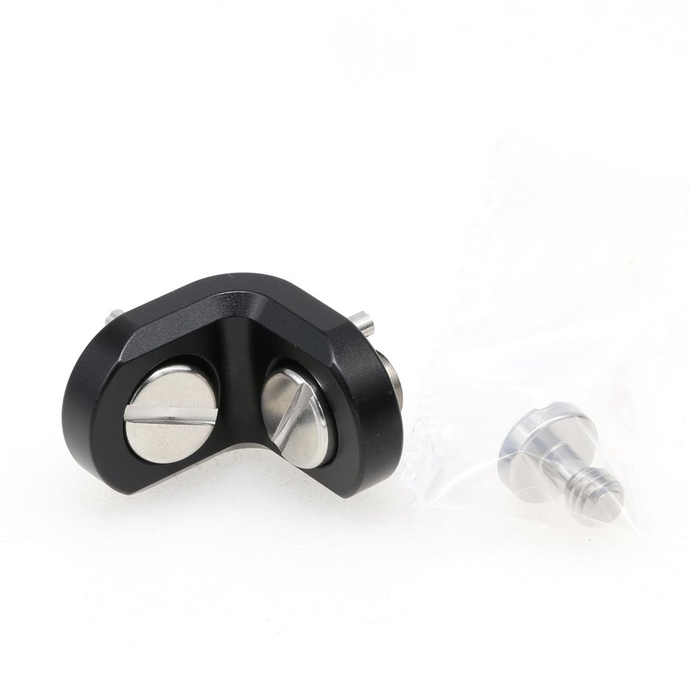 DRRI 3/8 Right Angle Mount Extension Bracket 3/8 1/4 Screws for ARRI Sony Red Camera Video Image Transmission Monitor Wireless Follow Focus Adapter DSLR Camera Cage