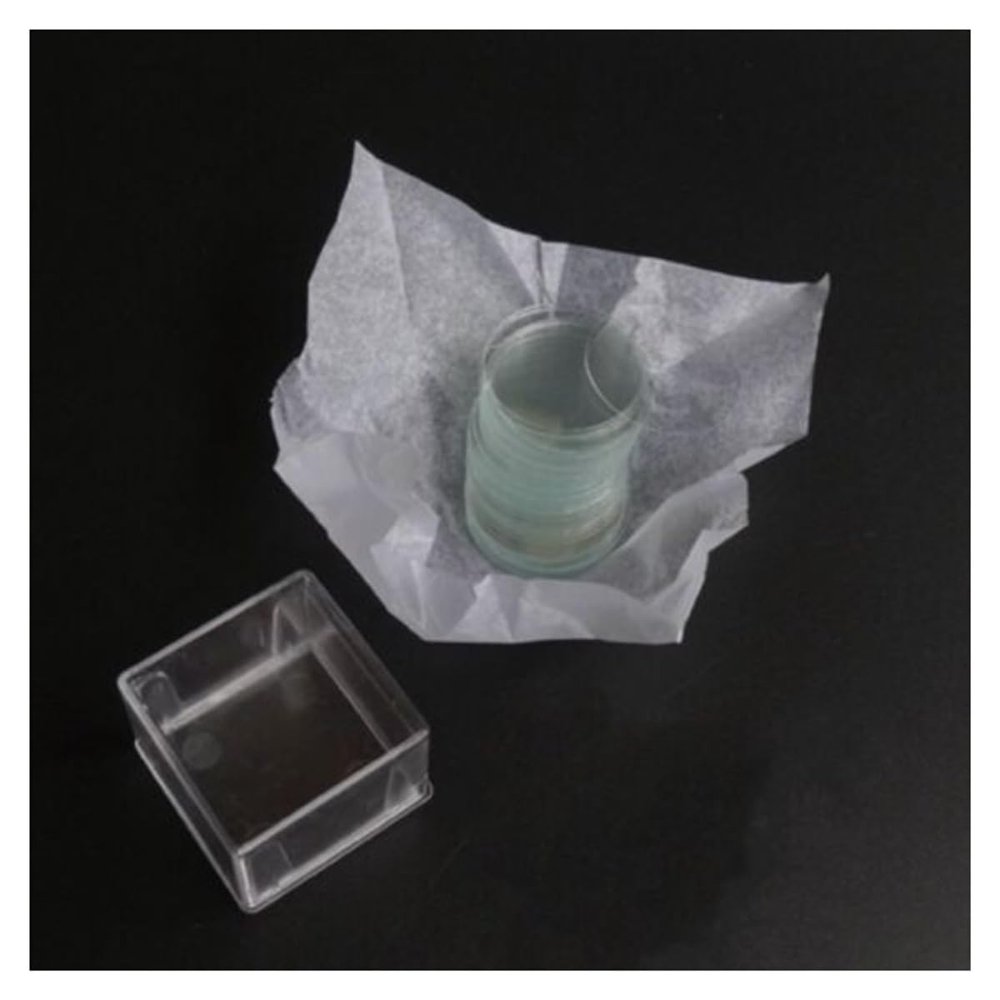 JOEBO Microscope Kit 100pcs/Box 21mm 22mm 23mm 24mm 25mm 26mm 28mm 30mm Diameter Round Coverslip Disposable Microscope Coverslips Microscope Lens Adapters (Color : 23mm)