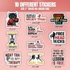 10pcs Muay Thai Sticker Sheet, Cute Sporty Vinyl Decals for Muay Fighters, Coaches, Martial Arts Fans, Waterproof, UV-Resistant, for Laptop, Water Bottle, Gym Bag, Journal, Notebook, Phone Case view 2