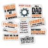 10pcs Engineer Sticker Sheet, Clever Cute Vinyl Decals for Engineering Students, Professionals, and Tech Innovators, Waterproof, UV-Resistant, for Laptop, Water Bottle, Journal, Notebook, Phone Case view 1