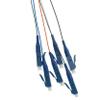 COMZON 6 Strand Fiber Distribution Pigtail, Singlemode, LC/UPC Connectors, Blue Boots, 9.8 Feet (3 Meter) - Low Insertion Loss view 2