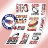 10pcs Rugby Sticker Sheet, Cute Vinyl Decals for Rugby Players, Coaches, Sport Lover, and Fans, Waterproof, UV-Resistant, for Laptop, Water Bottle, Journal, Locker, Gear Bag, Notebook, Phone Case view 3