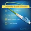 COMZON 12 Fiber LC/PC Pigtail Cable - OM1 62.5/125 Multimode, 9.8 Feet (3 Meter) Beige Boot, Corning Fiber, Color-Coded, Low Loss view 2