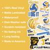 10pcs Volleyball Sticker Sheet, Sporty and Cute Vinyl Decals for Players, Coaches, and Team Fans, Waterproof, UV-Resistant, for Laptop, Water Bottle, Journal, Notebook, Locker, Phone Case (Volleyball) view 3