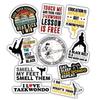 10pcs Taekwondo Sticker Sheet, Martial Arts Vinyl Decals for Taekwondo Students, Masters, and Sports Warriors, Waterproof, UV-Resistant, for Laptop, Water Bottle, Journal, Notebook, Phone Case view 1