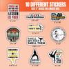 10pcs Taekwondo Sticker Sheet, Martial Arts Vinyl Decals for Taekwondo Students, Masters, and Sports Warriors, Waterproof, UV-Resistant, for Laptop, Water Bottle, Journal, Notebook, Phone Case view 2