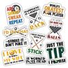 10pcs Billiards Sticker Sheet, Cute Vinyl Decals for Pool Players, Cue Sports Fans, and Game Room Decor, Waterproof, UV-Resistant, for Laptop, Water Bottle, Journal, Notebook, Phone Case view 1