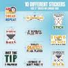 10pcs Billiards Sticker Sheet, Cute Vinyl Decals for Pool Players, Cue Sports Fans, and Game Room Decor, Waterproof, UV-Resistant, for Laptop, Water Bottle, Journal, Notebook, Phone Case view 2
