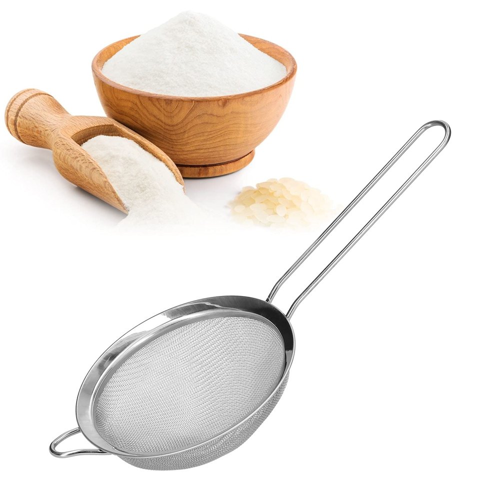 Gavigain Mesh Strainer,Stainless Steel Strainer Thickened Wide Oil Colander Cooking Skimmer with Handle Kitchen Tool for Home