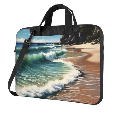 Laptop Bag 13-15.6 inch Laptop Shoulder Bag for Men Women Coastal Computer Bag Messenger Bag for Work