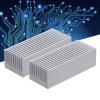 2Pcs Aluminum Heat Sink, Grille Shape Heatsinks Fins 100x40x30mm Heat Sink Cooling Fin for Routers, Cpus, Ic Radiators, Pcbs,Comb Heat Sinks Cooler (Without adhesive) view 1