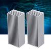 2Pcs Aluminum Heat Sink, Grille Shape Heatsinks Fins 100x40x30mm Heat Sink Cooling Fin for Routers, Cpus, Ic Radiators, Pcbs,Comb Heat Sinks Cooler (Without adhesive) view 4