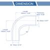 X AUTOHAUX 1 Pcs 19mm/0.75"-22mm/0.87" ID 102mm/4.02" Length 90 Degrees Blue Car Silicone Hose Coolant Hose Universal view 3