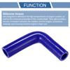 X AUTOHAUX 1 Pcs 19mm/0.75"-22mm/0.87" ID 102mm/4.02" Length 90 Degrees Blue Car Silicone Hose Coolant Hose Universal view 4