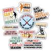 10pcs Field Hockey Sticker Sheet, Sporty and Cute Vinyl Decals for Players, Coaches, and Team Fans, Waterproof, UV-Resistant, for Laptop, Water Bottle, Journal, Notebook, Phone Case (Field Hockey) view 1