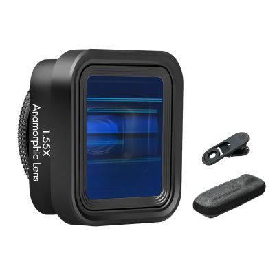 Andoer Anamorphotic Film Lens for Smartphone 1.55X Deformation Lens with Universal Clip and Carrying Case