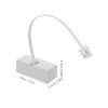 ARTIBETTER 2pcs Rj11/rj14 Phone Cord Splitter Data Line Adapter Detachable Design for Multiple Devices White view 4