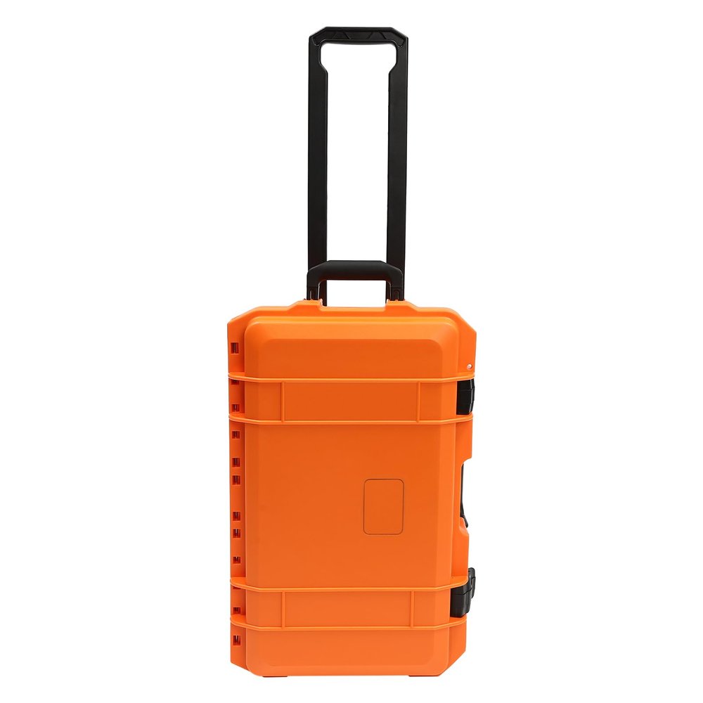 CRYBY 22" Protective Camera Case, Protective Roller Camera Dry Storage Box Hard Camera Case with Foam, All Weather IP67 Waterproof Transport Roller Gear Camera Tools Equipment Case, Capacity 110 lbs