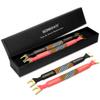 UCINNOVATE 4 Pack 6 Inch HiFi OFC Speaker Jumper Cables, Speaker Cable Bridge Bi-Wire Speaker with Gold Plated Jumper Plates, Audiophile Flexible 11AWG Cable Bridge to Speaker Cable Terminals view 1